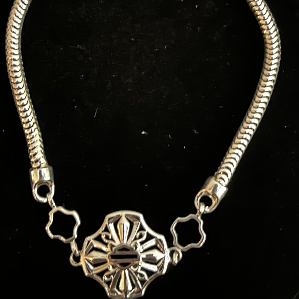HARLEY DAVIDSON SNAKE CHAIN STERLING SILVER BRACELET